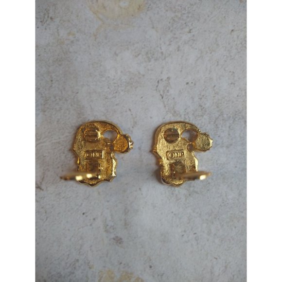 Vintage Santa NP Signed Clip On Stud Earrings Estate Jewelry - Picture 5 of 9